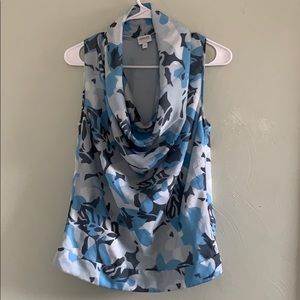 Armani Collezioni Draped Neck Sleeveless T…